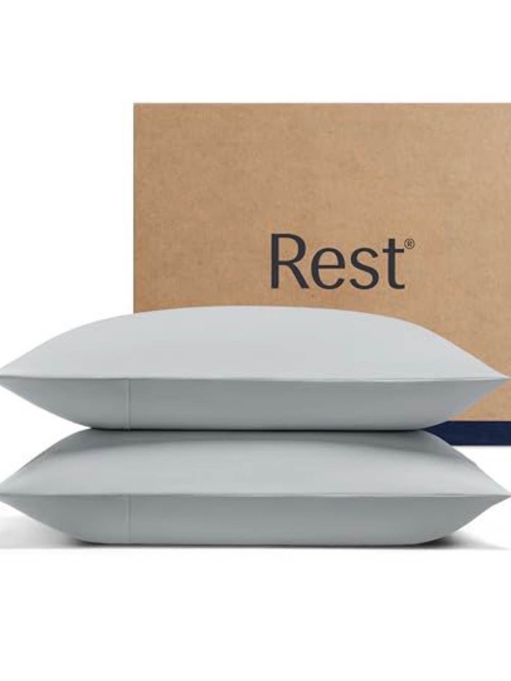Rest Light Gray Pillows - Soft Support Pair 2 pillowcases King Sensitive skin